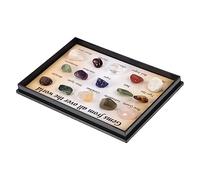 GLEAVI 2 Juegos Mineral Natural Piedras Preciosas Apoyo De Enseñanza Natural Exhibición De La Colección De Rocas Equipo De Ciencia Geología Piedra Natural Niño Grupo Redondo Joya