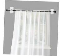 GLEAVI 2 Juegos Soporte Adhesivo para Barra de Cortina Resistente Taladro de Soportes Transparentes Multipropósito para Baño y Instalación Azulejos