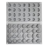 GLEAVI 2 moldes de silicona con forma de piedra, antiadherentes, para hornear, bandeja para cubitos de hielo, para chocolate, dulces, gelatina, golosinas para perros, magdalenas, manualidades.
