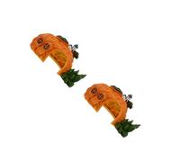 GLEAVI 2 Piezas Adornos del Castillo de piña escondite del Acuario Adornos de Peces decoración de terrario Cueva de Peces pecera casa de piña Adorno de Resina para pecera Adorno de Peces