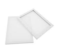 GLEAVI 2 Piezas Bastidores de Camilla para Pintura al Óleo y Acrílica, Algodón y Pino, Blanco, para Proyectos de Pintura Decorativa y Bricolaje