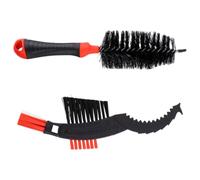 GLEAVI 2 Piezas Cepillo para Cadena de Bicicleta Kit de Limpieza de Cadena Nylon Rojo de Bicicleta de Montaña Limpieza
