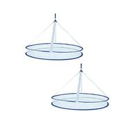 GLEAVI 2 Piezas Cesto para Secado de Ropa Plegable Malla de Nylon y Estructura Resistente Práctico para Calcetines y Prendas Delicadas Ahorra Espacio Armarios