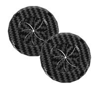 GLEAVI 2 Piezas cubierta decorativa de arranque del coche protector del boton de encendido cubierta del botón del coche del botón de arranque ABS Black