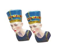 GLEAVI 2 Piezas Estatuas de Reina Egipcia de Decoración Vintage Hogar y Oficina de Mitología Egipcia Accesorios de Escritorio