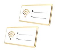 GLEAVI 2 Piezas Letrero Acrílico Wifi Señalización Práctico Duradero para Reuniones y Cafeterías