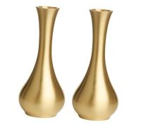 GLEAVI 2 Piezas Mini Jarrón De Arreglos De Latón Decoración Decoracion Escritorio Pequeño Jarrón De Metal Dorado Mini Florero Centros De Mesa Florero Golden