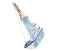 GLEAVI 2 Piezas Modelo De Vela Decoración Temático Bote Decorativo Fiesta Llave Navegación Adorno De Adorno De Escritorio Mediterráneo Modelo De Pequeño Madera