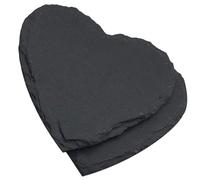GLEAVI 2 Piezas Plato de Postre Corazón Natural, Elegante | Textura Rústica, Preparado para Usar y Resistente al Calor, Adecuado para Queso, Sushi, Mesa y Decoración