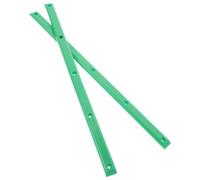 GLEAVI 2 Piezas Rieles de Patineta Protectores de Rieles de Patineta Diseño de Doble Cabeza, Plástico, Verde, Fácil Instalación, para Skateboard y Longboard