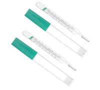 GLEAVI 2 Piezas Termómetro Tradicional de Vidrio para Temperatura Corporal Indicador Manual, Material Compuesto de Galio, y Estaño, Uso Doméstico y Clínico para Familias y Pacientes