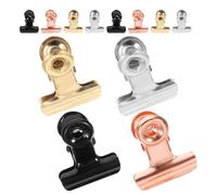 GLEAVI 20 Pinzas Magnéticas Pequeñas Multifunción, Clips de Fotos Compactos de Acero Inoxidable, Juego 20 Piezas Colores Plata, Negro, Oro y Rosa, para Colgar Fotos y Decoración en Hogar