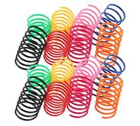 GLEAVI 24 Piezas Juguete para Gatos de Interior Resorte Espiral de Plástico Colorido, Diseño Creativo y Rebote Duradero para Cazar y Entretener Gatitos en Casa