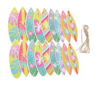 GLEAVI 27 Piezas Decoración Colgante De La Fiesta Costera Tropical Decoración Colgante De Tablas De Surf Océano Tabla De Surf Recortes Decoración Del Tema De La Playa Costero Papel