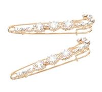 GLEAVI 2piezas Broche de Metal Broches de Gemas de Imitación de Moda Creativos para Vestido de Novia Broches Brillantes para Mujer