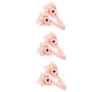 GLEAVI 3 Series Ramo De Oso Rosa Graduación Tapada Oso Graduado Graduación Para Ella Felpa Peluche Animales Ramo Flores Decoración Adornos Flor De Jabón Rosa 2 Piezas X 3