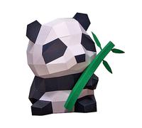 GLEAVI 3D Panda DIY Adorno Geométrico Hecho Juguete Decorativo Hogar Manualidades Creativas 1 Pc