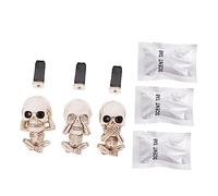 GLEAVI 3piezas Clips Aromáticos De Cabeza De Fantasma Para Ventilación De Coche Decoración De Interior Aromatizante Para Aire Accesorio Creativo Para Halloween y Ocasiones Especiales