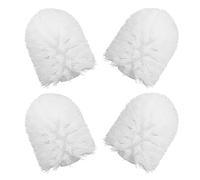 GLEAVI 4 Cabezales de Repuesto para Cepillo de Inodoro Cabezales de Plástico Blancos Redondos Recambio Práctico para Herramientas de Limpieza Baños Uso Doméstico y Profesional