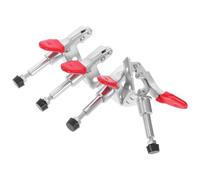 GLEAVI 4 Piezas Abrazadera de Palanca Horizontal, Cierre de Palanca de Hierro y Pvc, 301a, Presión Ajustable, Resistente al Desgaste, para Carpintería y Soldadura, Reparación Automotriz