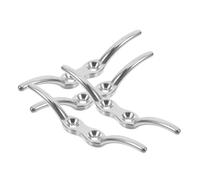 GLEAVI 4 Piezas Accesorios para Cortinas tacón de asta Tacos de Acero Inoxidable Taco de Muelle Tacos de Cuerda Abrazadera de Cable de persianas Abrazadera de Cable Ciego Bote Plata