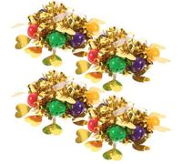 GLEAVI 4 Piezas Pulsera con Campana Pulsera de Lentejuelas Plástico, Reutilizable, Hace Sonido, para Actuaciones de Actividad y Gimnasia