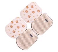 GLEAVI 4 Piezas Ropa de Papel Realista para Funeral de Mascotas Suministros Funerarios para Perros y Gatos con Estampados de Oso Abeja y Rayas Accesorios Ligeros para Ceremonia