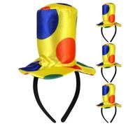 GLEAVI 4 sombreros de : diadema de vintage para adultos y niños. Tocado ligero para disfraz de circo, ideal para Halloween, carnaval, cosplay y fiestas.