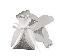 GLEAVI 40 Piezas Caja de Dulces para Bodas Estuche de Papel Creativo Diseño de Traje Cruzado Caja de Obsequio para Novios y Dulces para Fiestas de Bodas por Paquete