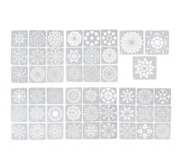 GLEAVI 48 Plantillas de Pintura Mandala de Pet Beige, Prácticas y Creativas para Decoración del Hogar y Manualidades Artísticas