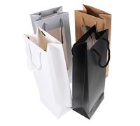 GLEAVI 4piezas Bolsa para Envasar De Papel Transparente Ventana para Obsequio De Boda Fiesta Celebración