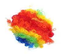 GLEAVI 4piezas Pelucas de Fiesta Coloridas Peluca de Payaso Afro Rizada para Hombres y Mujeres Accesorios de Disfraz para Halloween y Fiesta de Navidad