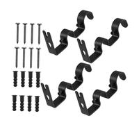 GLEAVI 4piezas Soporte De Barra De Cortina Ajustable Telescópico De Soportes para Barras De Cortina De Pared para Dormitorio Sala De Estar