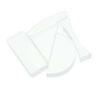 GLEAVI 5 Lentes de Vidrio para Experimentos Ópticos Semicirculares Triangulares y Material Didáctico de Física Equipo de Enseñanza de Alta Precisión
