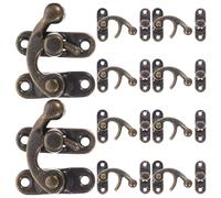 GLEAVI 50 Unidades Retro Hasp Lock Buckle Alloy Vintage Decorative Latch Hook Right Horn For Jewelry Box Wooden Treasure Chest Cabinet Closure