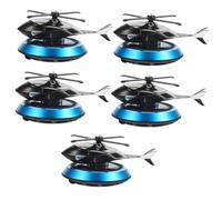 GLEAVI 5piezas Adorno Aromático Solar Forma De Helicóptero Para Coche Difusor De Fragancias y Decoración Interior Gemas Azules Sin Perfume Mejora La Experiencia De Conducción y
