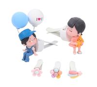 GLEAVI 5piezas Adornos De Pareja De Coche Clip De Ventilación Para Decoración Interior y Aroma Incluye Elementos De Globos y Flores Fragancias Aromáticas