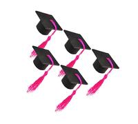 GLEAVI 5piezas Decoración de Sombrero de Doctorado Mini Tapa de Doctorado para Botellas de Vino para Fiestas de Graduación