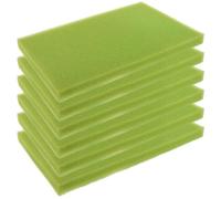 GLEAVI 6 Almohadillas de Esponja Filtrante Gruesa para Acuario Repuesto Reutilizable Verde Grande Filtro de Esponja para Peces y Estanques Adecuado para Agua Dulce y Salada Limpieza