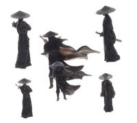 GLEAVI 6 Minifiguras Chinas para Decorar El Escritorio del Coche Figuras para El Interior del Coche Decoración De De Guerreros Asiáticos Antiguos Decoración para El