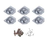 GLEAVI 6 Piezas de Juntas y Conectores Prácticos para Patas de Mesa Placas de Hierro Biselado de 70X67X12Mm Fijadores Plateados para Montaje en Muebles como Mesas Sillas y Tocadores