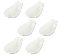 GLEAVI 6 Piezas Soporte de Cucharas de Cerámica Utensilios de Cocina Prácticos Organizador Elegante para Cucharas para Cocinas Modernas