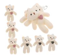 GLEAVI 8 Piezas oso llavero Little Bears llavero de oso de graduación mini peluche diminuto animal de peluche de graduación keychains pequeño oso pequeños osos algodón