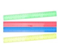 GLEAVI 8 Piezas Reglas Rectas de Plástico de 30cm para Medición | Escalas en Pulgadas y Centímetros, Color Sólido, para Oficina y Taller