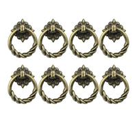 GLEAVI 8 Tiradores de Metal Vintage para Armarios y Cajones Estilo Retro Acabado Bronce Antiguo 8 Piezas Manillas de Puerta Agujero Pomos para Muebles Domésticos Decoración para