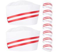 GLEAVI 9 Gorros de Cocinero Unisex de Tela para Restaurante y Cafetería, Diseño Simple y Profesional Que Evita la Caída del Cabello Ajusta al Cuero Cabelludo