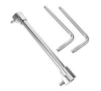 GLEAVI Abrazadera Metálica Ajustable para Cencerro de Batería Clip Doble para Rack de Percusión Soporte de Montaje para Cencerros Accesorio Compatible Kits de Batería Jazz Uso en