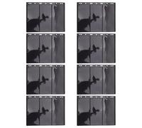 GLEAVI Álbum para Sellos 8 Hojas 28x21,5 Cm Doble Cara 3 Columnas, Páginas de Coleccionista Fondo Negro, Porta Sellos para Almacenamiento y Colección Organizada