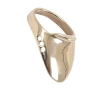 GLEAVI Anillo de Dedo Profesional de Latón Resistente al Desgaste para Tiro Tradicional, Protector de Pulgar Dorado y Conveniente para Arquería