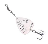 GLEAVI Anzuelo Triple de Acero Inoxidable Púa de Guitarra, 1 Pieza, Señuelo de Pesca Creativo Patrón Te Amo de Lo Que Amas, Accesorio para Pesca al Aire Libre, Cebo para Atraer Peces